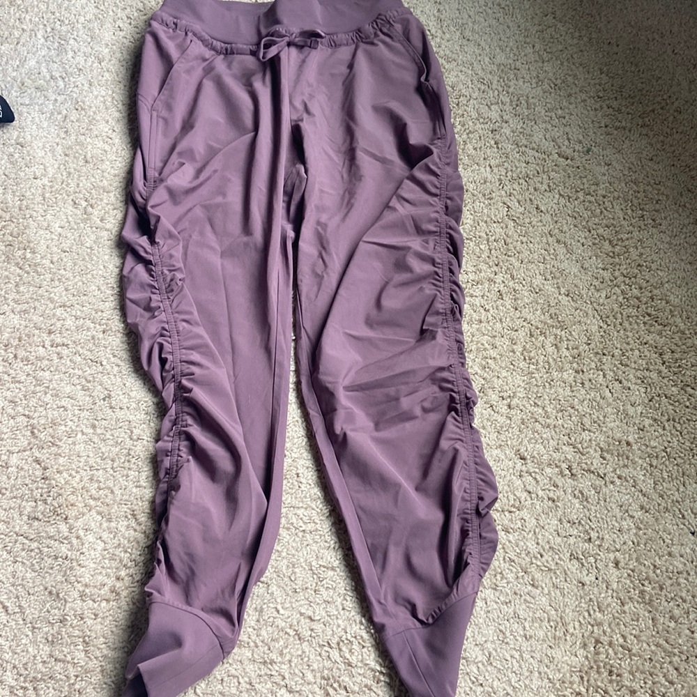 Athleta Attitude pants, ruched legs, joggers, size 0